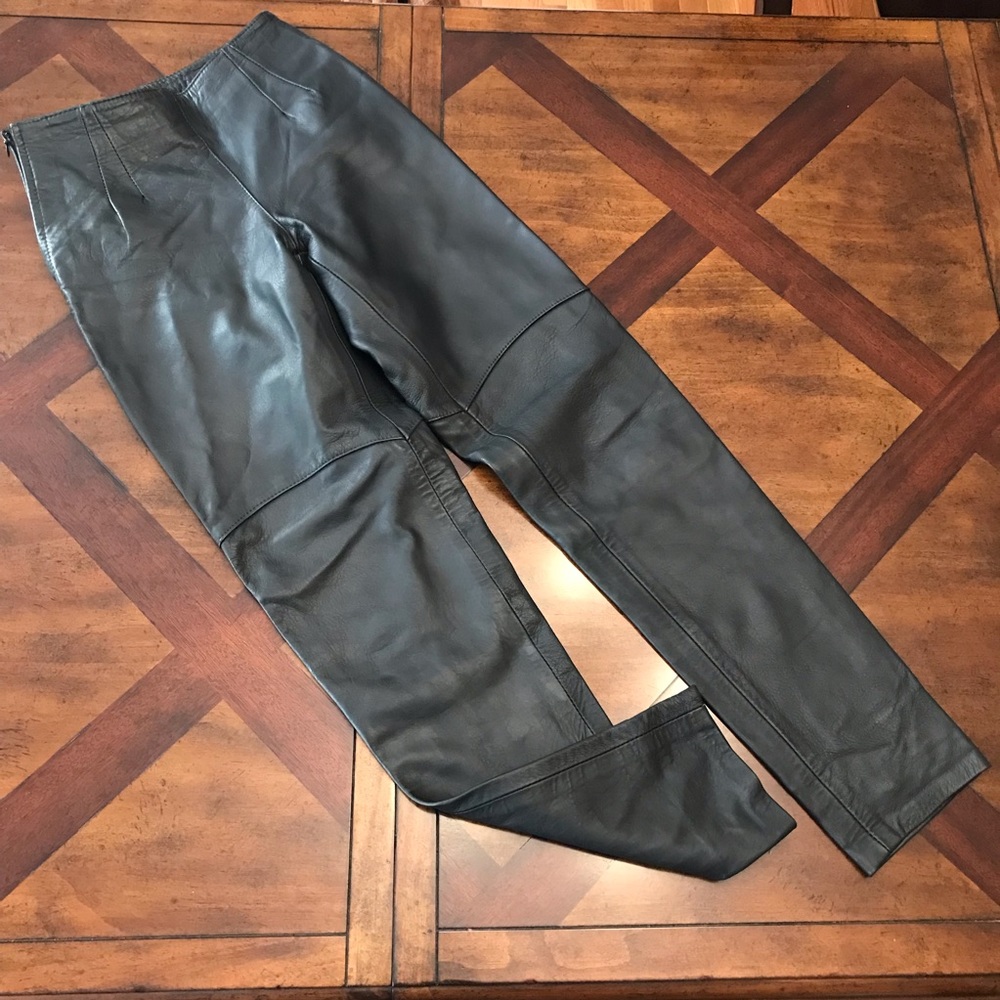 Genuine leather skinny pants by Bogattica